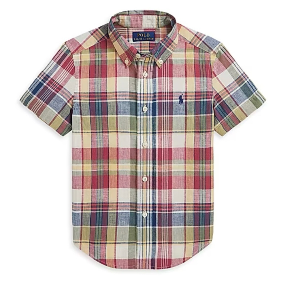 BNWT Polo Ralph Lauren Boys Plaid Shirt, XL